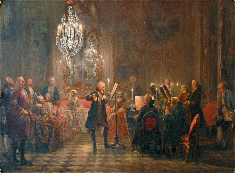 Fredrik den store tyckte om att spela flöjt